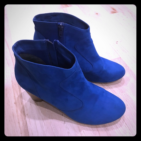 electric blue booties